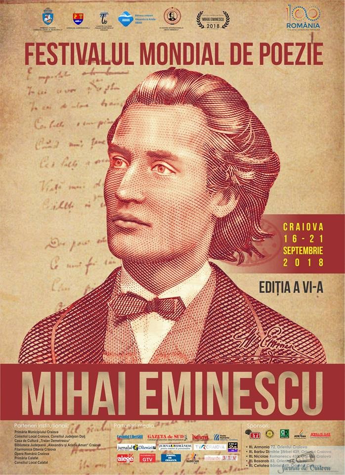 Sarbatoarea Poeziei – Festivalul Mondial De Poezie Mihai Eminescu , Editia A VI-A – 16-21 Septembrie 2018 2