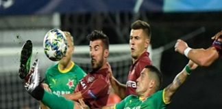 Fotbal : CFR Cluj, invinsa de Slavia Praga in primul meci din play-off-ul Ligii Campionilor