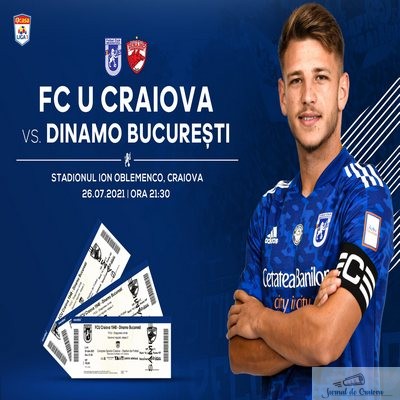 Universitatea Craiova pune în vânzare biletele pentru partida cu FC Dinamo București