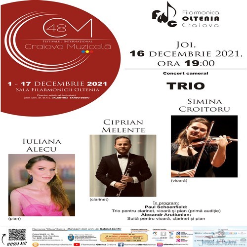 Festivalul Internațional „Craiova Muzicală” ediția 48 se apropie de final! Pe 17 decembrie va fi Gala Filarmonicii „Oltenia” Craiova 2