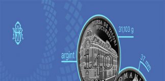 BNR lansează în circuitul numismatic o monedă din argint cu tema 140 de ani de la înființarea Bursei de Valori București