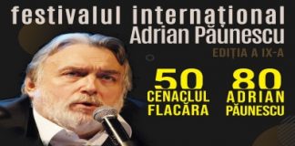 Festivalul Internațional Adrian Păunescu continua cu un spectacol la Teatrul de Vara din Parcul Romanescu
